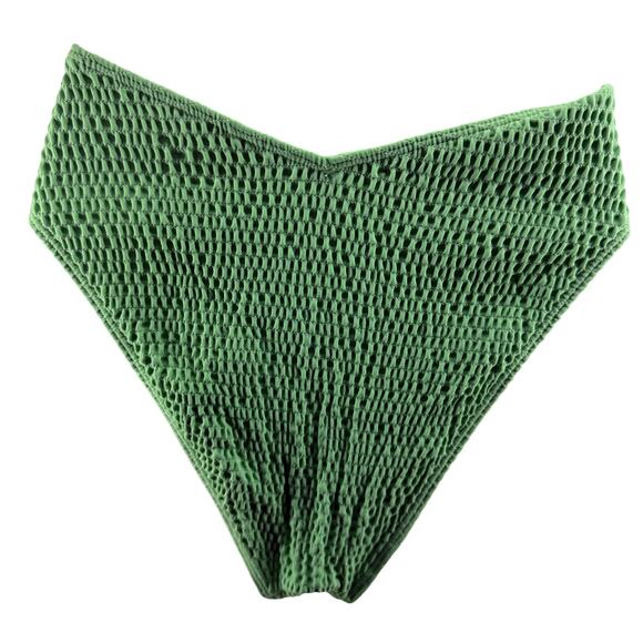 Hollister Swim Textured Cheeky Bold Green Bikini Bottom Womens Large - Picture 5 of 5